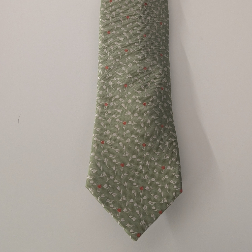 Eton Floral Green Tie